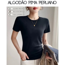 Kit com 5 Blusinhas Femininas em Malha Peruana Encorpada | Conforto & Estilo