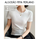Kit com 5 Blusinhas Femininas em Malha Peruana Encorpada | Conforto & Estilo