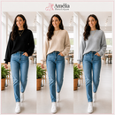Kit 3 Suéteres Femininos em Modal – Conforto e Elegância