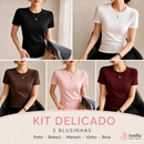Leve 5 Blusinhas Femininas de Malha Peruana | Conforto e Elegância